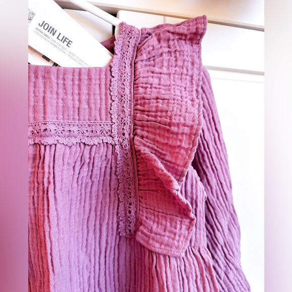 NWT! Zara BabyGirl Gauze Ruffled Dress with Lace Details - 4/5 years - Picture 2 of 2